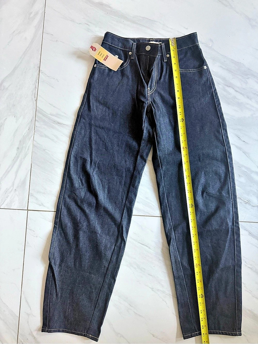 NWT Levi's Baggy Dad Barrel Jeans Blue Waist 25 - Picture 3 of 13